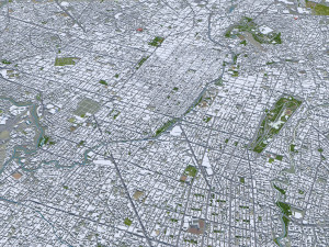 Puebla city Mexico 40km 3D 모델