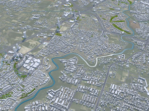 Puebla city Mexico 40km 3D 모델