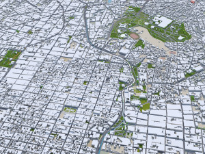 Puebla city Mexico 40km 3D 모델