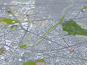 Puebla city Mexico 40km 3D 모델