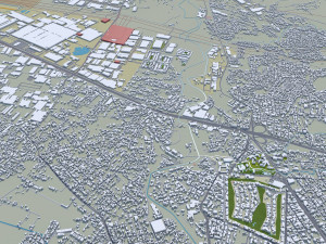 Puebla city Mexico 40km 3D 모델