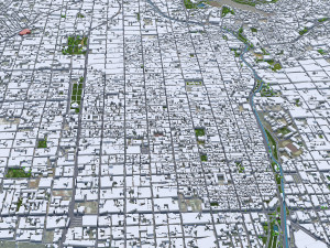 Puebla city Mexico 40km 3D 모델