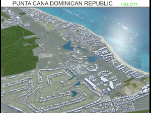 Punta Cana Dominican Republic city 45km 3D Model