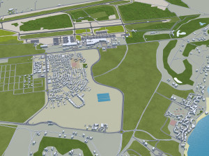Punta Cana Dominican Republic city 45km 3D Model