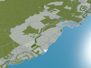 Punta Cana Dominican Republic city 45km 3D Model