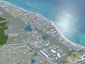 Punta Cana Dominican Republic city 45km 3D Model