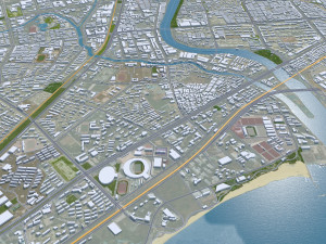 Qinhuangdao city Hebei China 60km 3D 模型
