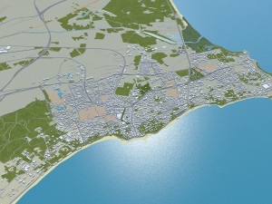 Qinhuangdao city Hebei China 60km 3D 模型