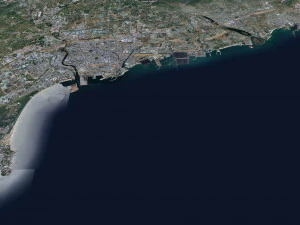Qinhuangdao city Hebei China 60km 3D Model