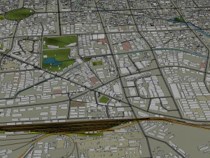 Qinhuangdao city Hebei China 60km 3D Model