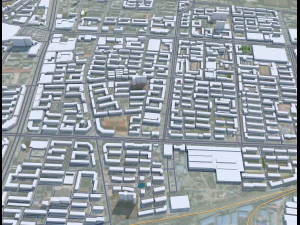 Ciudad de Qiqihar Heilongjiang China 65 km Modelo 3D