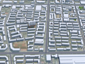 Qiqihar city Heilongjiang China 65km 3D Model