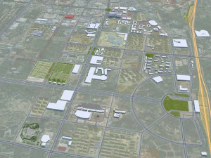 Ciudad de Qiqihar Heilongjiang China 65 km Modelo 3D