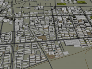 Qiqihar city Heilongjiang China 65km 3D Model