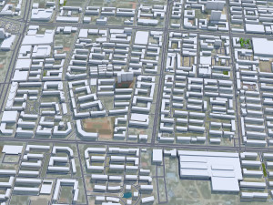 Qiqihar city Heilongjiang China 65km 3D Model