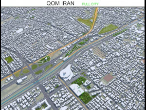 Citt&agrave; di Qom Iran 20 km Modello 3D