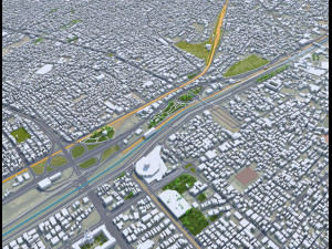 Qom city Iran 20km 3Dモデル