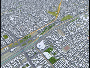 Qom city Iran 20km 3D Model