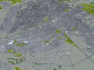 Qom city Iran 20km 3Dモデル