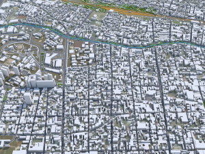 Queretaro city Mexico 45km 3D Model