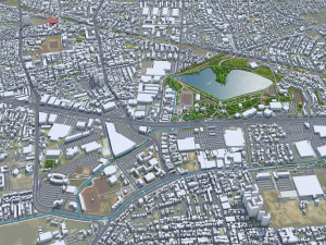 Queretaro city Mexico 45km 3D Model