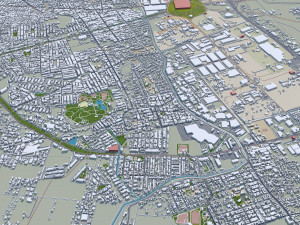 Queretaro city Mexico 45km 3D Model