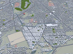Queretaro city Mexico 45km 3D Model