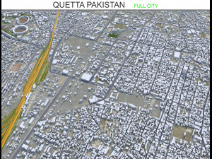 Quetta city Pakistan 40km Model 3D