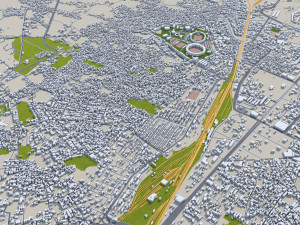 Quetta city Pakistan 40km 3D Model