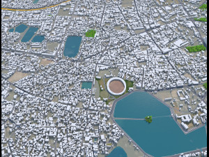 Raipur city Chhattisgarh India 30km 3D Model