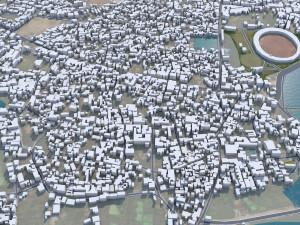 Raipur city Chhattisgarh India 30km 3D Model
