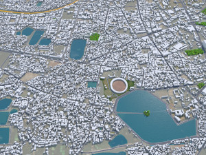 Raipur city Chhattisgarh India 30km 3D Model