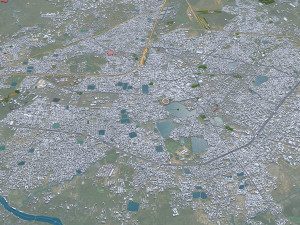 Raipur city Chhattisgarh India 30km 3D Model