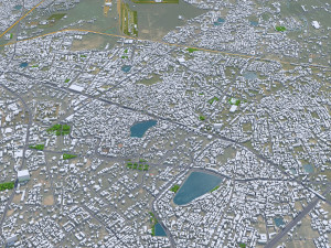 Raipur city Chhattisgarh India 30km 3D Model