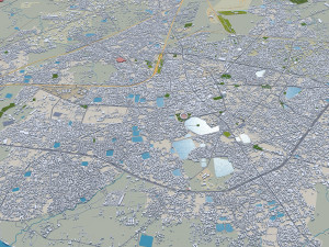 Raipur city Chhattisgarh India 30km 3D Model