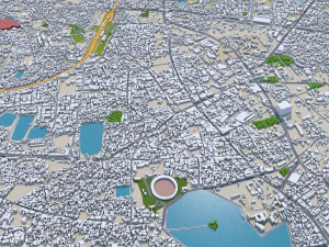 Raipur city Chhattisgarh India 30km 3D Model