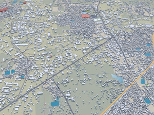 Raipur city Chhattisgarh India 30km 3D Model