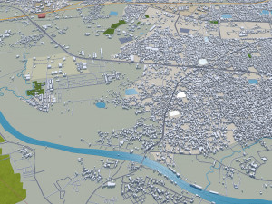Raipur city Chhattisgarh India 30km 3D Model