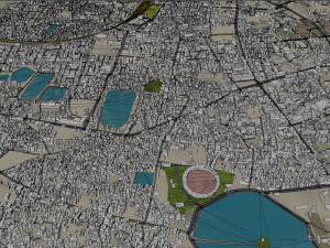 Raipur city Chhattisgarh India 30km 3D Model
