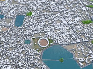 Raipur city Chhattisgarh India 30km 3D Model