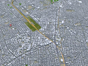 Rajkot city Gujarat India 35km 3D Model