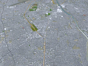 Rajkot city Gujarat India 35km 3D Model