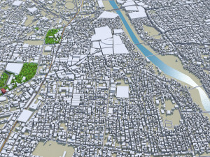 Rajkot city Gujarat India 35km Modello 3D