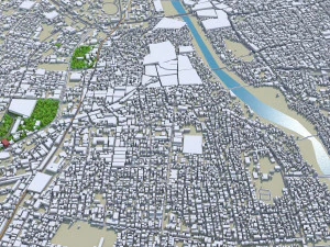 Rajkot city Gujarat India 35km 3D Model