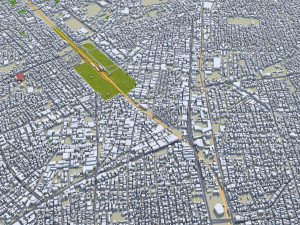 Rajkot city Gujarat India 35km Modello 3D