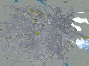 Rajkot city Gujarat India 35km Modello 3D