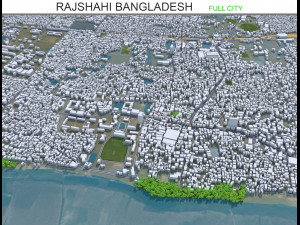 Rajshahi city Bangladesh 25km 3D Model