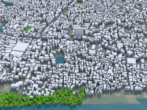 Rajshahi city Bangladesh 25km Modèle 3D