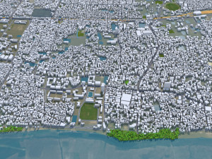 Rajshahi city Bangladesh 25km Modèle 3D