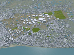 Rajshahi city Bangladesh 25km Modèle 3D